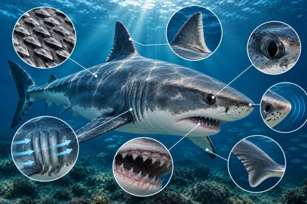 shark adaptions in detail shark adaptions in detail